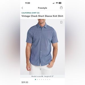 California Shirt Co - Vintage Check Short Sleeve Knit Shirt